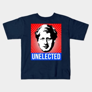 Boris Johnson Unelected Prime Minister of Great Britain Stencil Art Kids T-Shirt